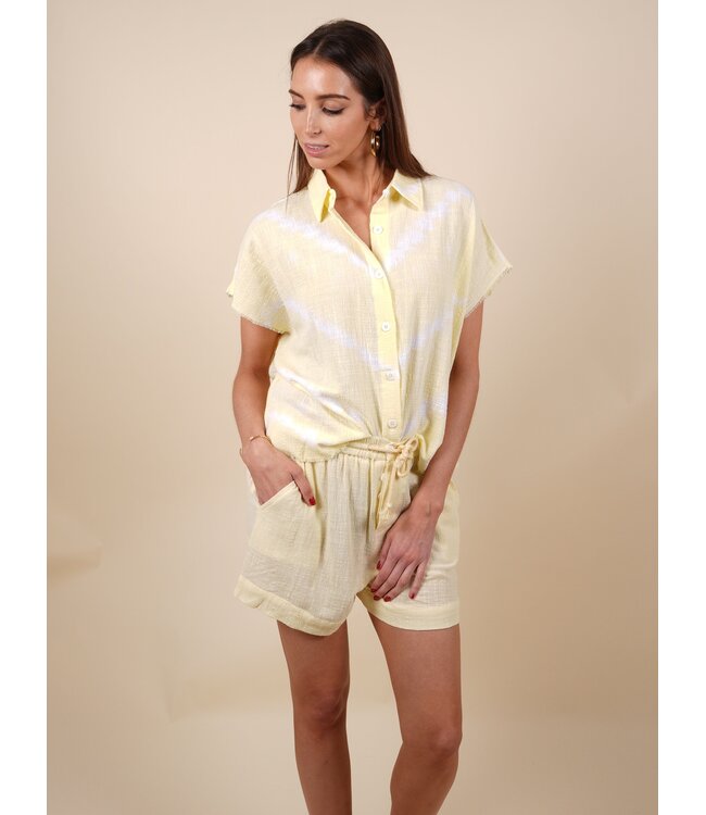 Corinthe tie dye pastel yellow