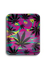 Neon Leaves Rolling Tray Large
