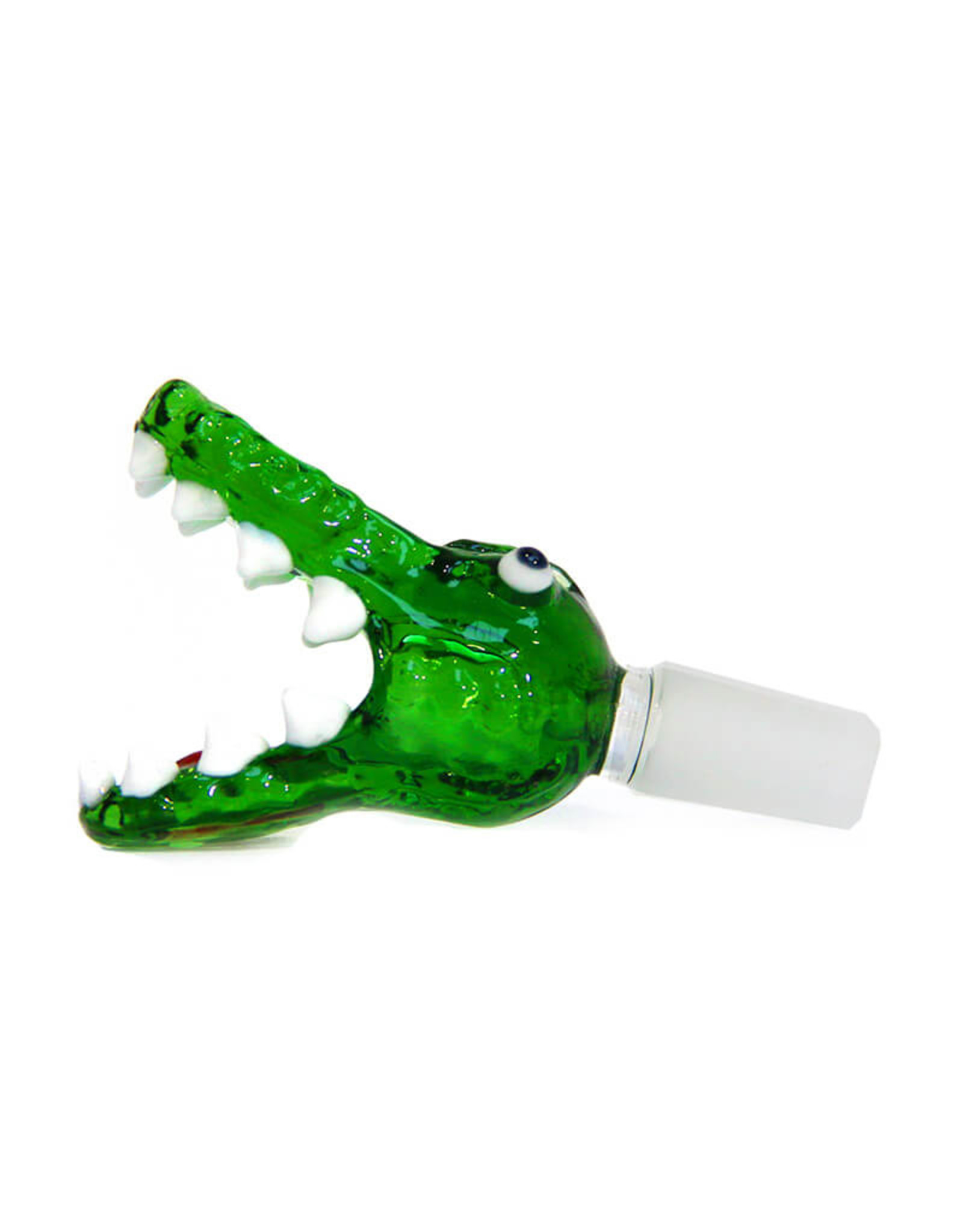 Crocodile Green Glass Bong Bowl 14mm