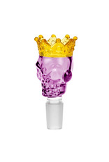 Skull Crown Pink Glass Bong Bowl 18mm