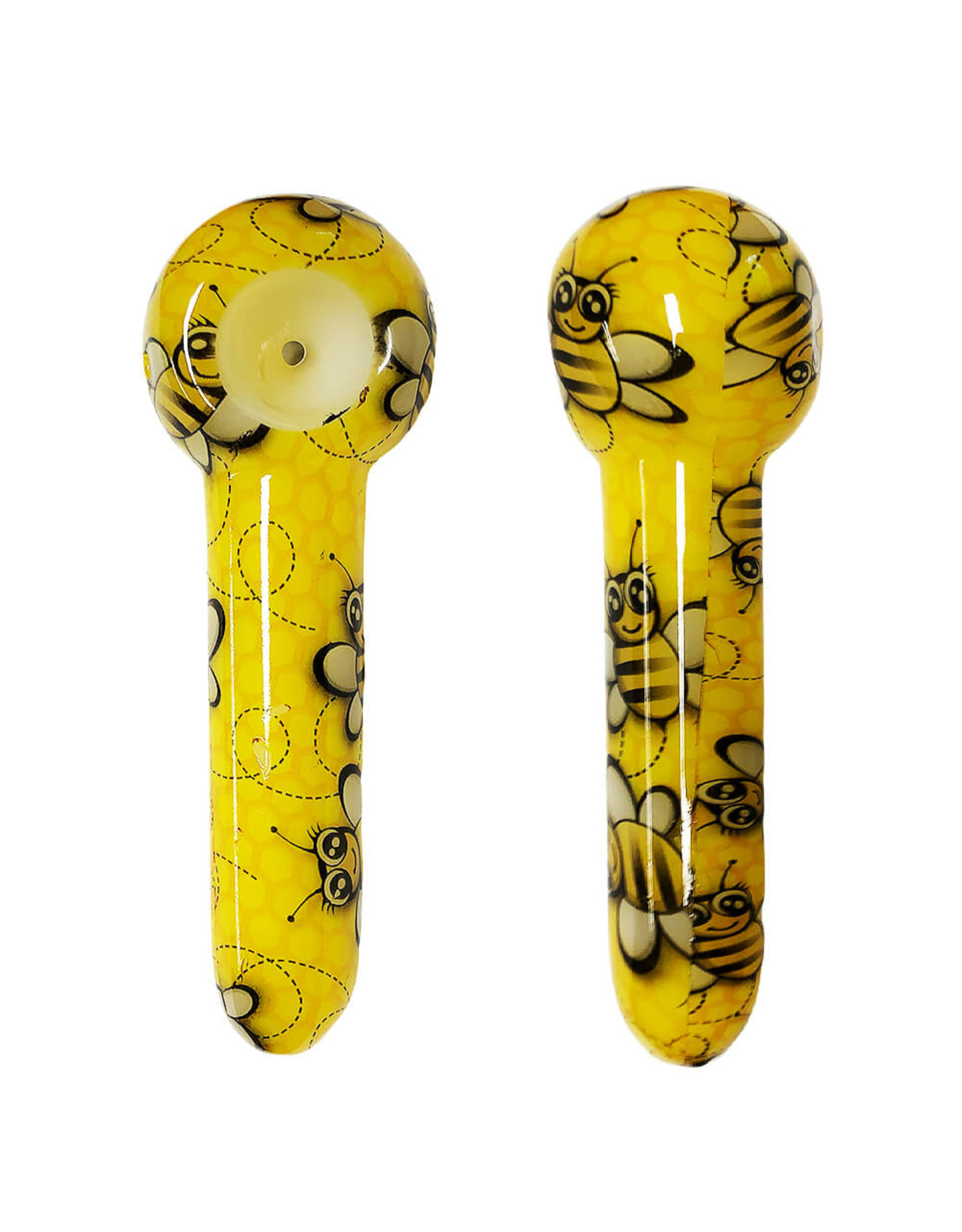 Glass Pipe Yellow Bee