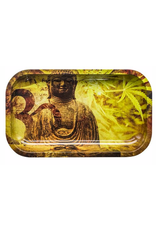 Buddha Hemp Leaf Metal Rolling Tray - Large (medium)