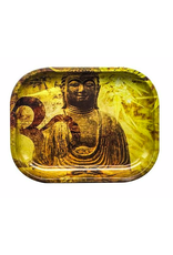 Buddha Hemp Leaf Metal Rolling Tray - Small