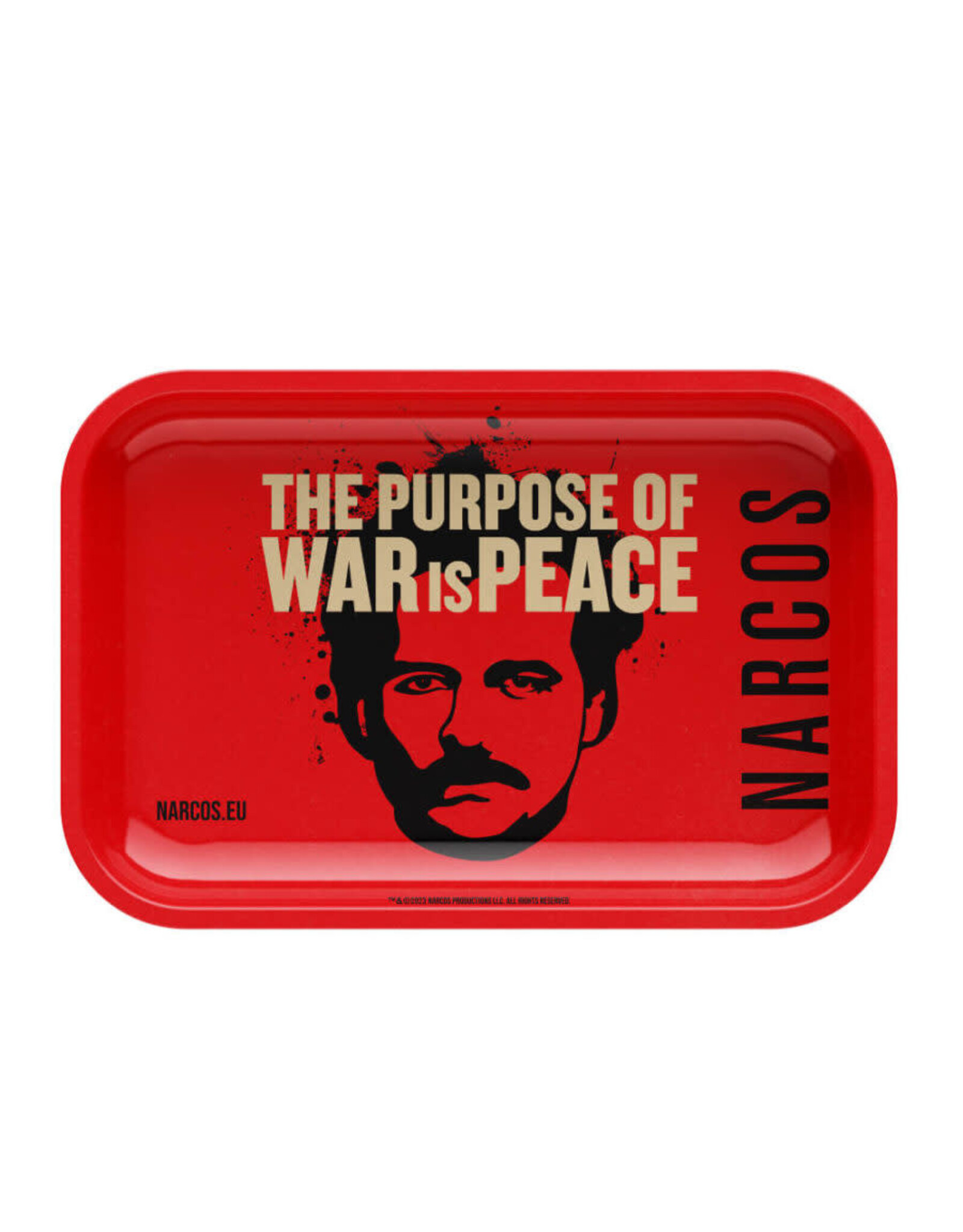 narcos Narcos Metal Rolling Tray Red Small