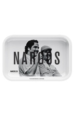 narcos Narcos Metal Rolling Tray White Medium