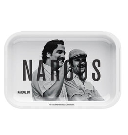 narcos Narcos Metal Rolling Tray White Medium