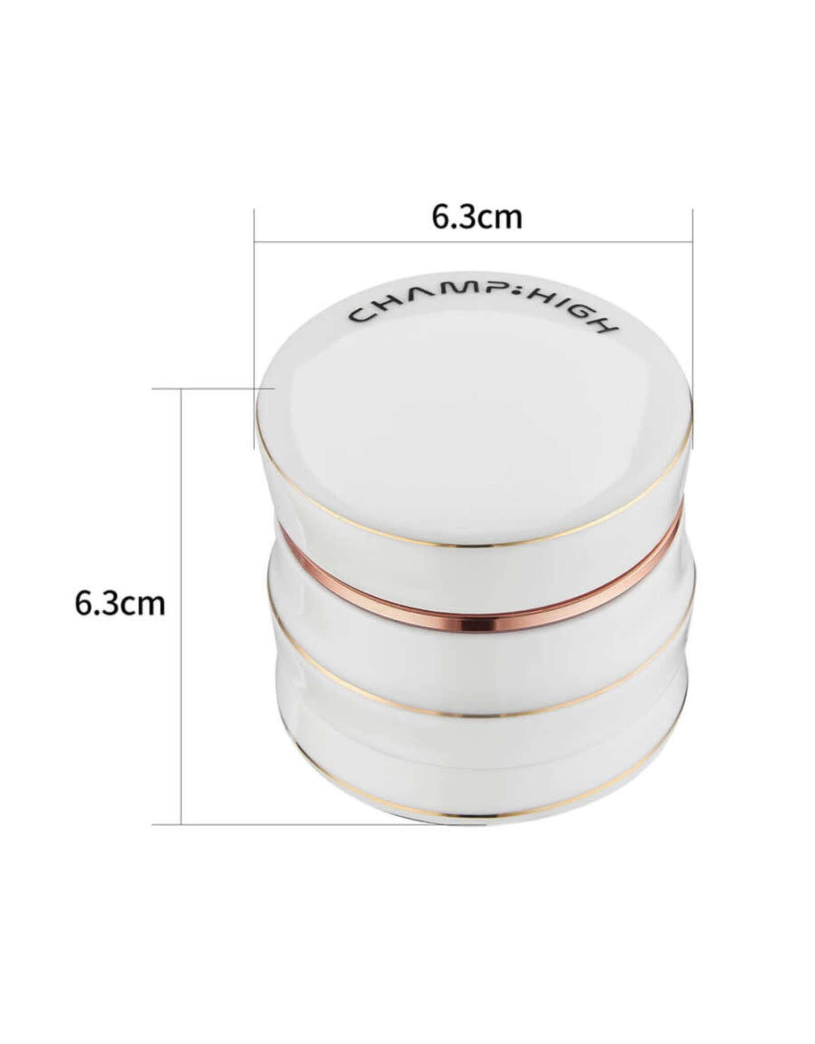 Champ High Champ High Porcelain Grinder White 4 Parts – 63mm