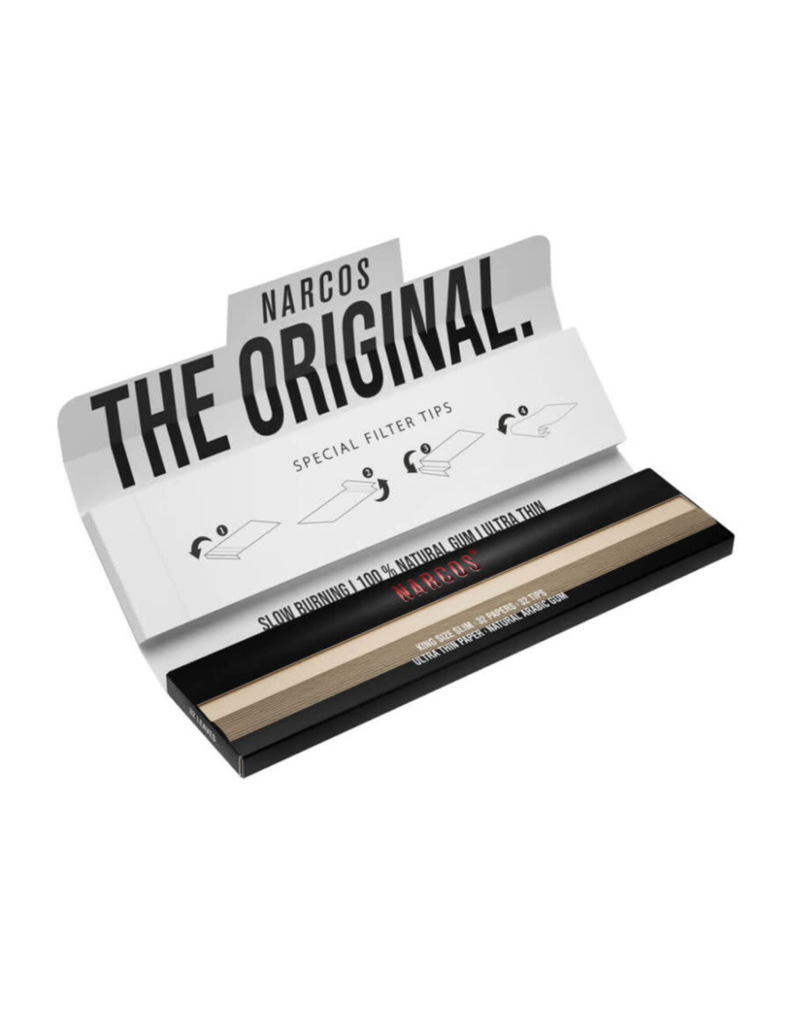 narcos Narcos Brown Edition King Size Slim Rolling Papers + Tips