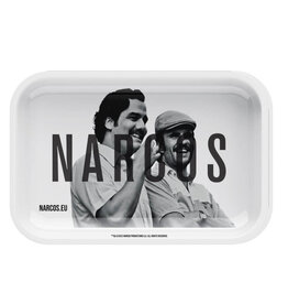 narcos Narcos Metal Rolling Tray White Small