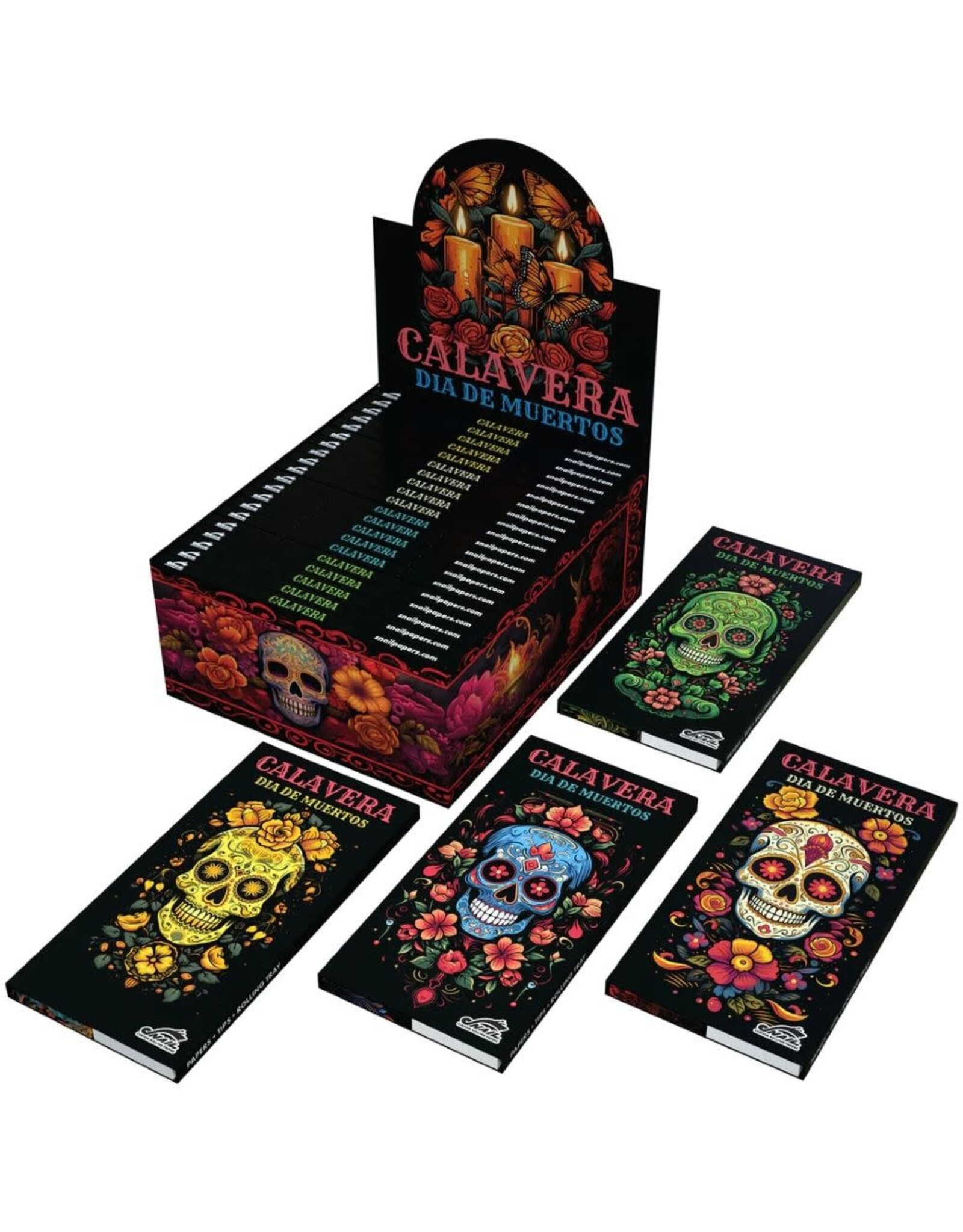 Snail Snail Rolling Papers KS+tips magnetic closure "Calavera"