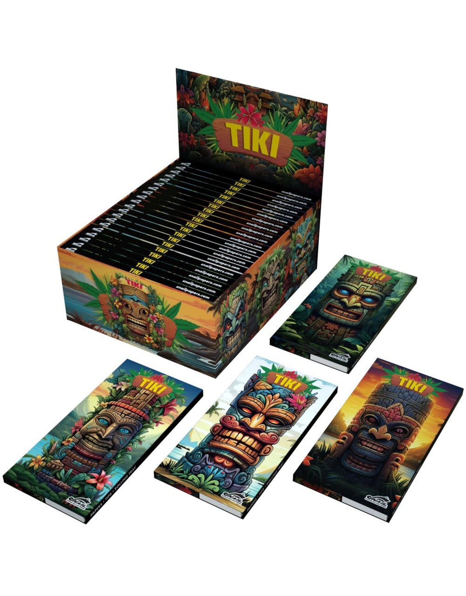 Snail Snail Rolling Papers KS+tips magnetic closure "Tiki Totem"