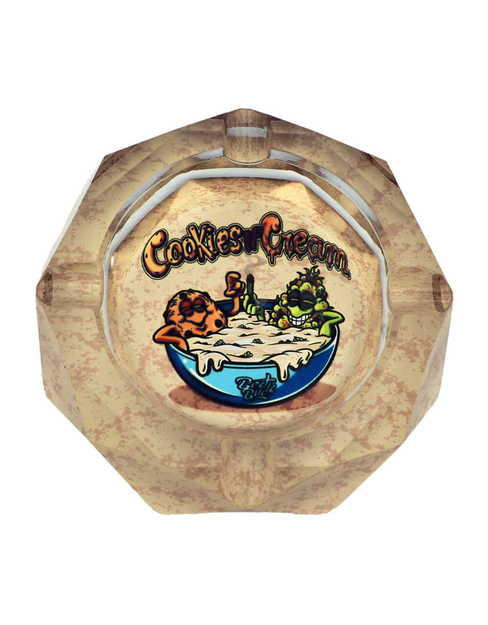 Best Buds Crystal Ashtray with Giftbox - Cookies and Cream