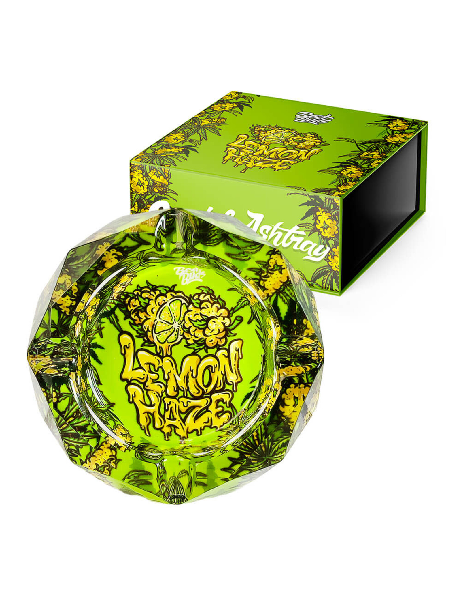 Best Buds Crystal Ashtray with Giftbox - Lemon Haze
