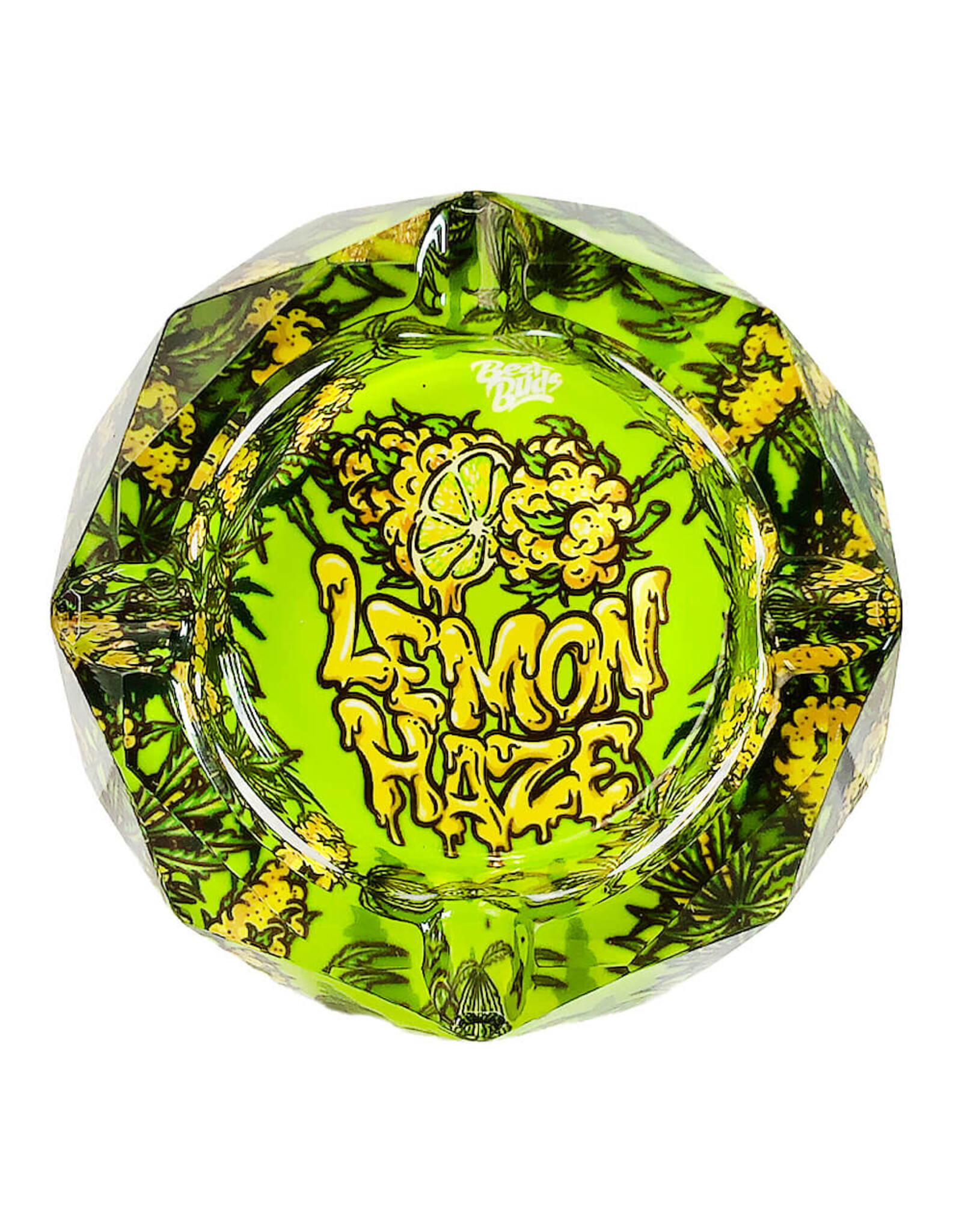 Best Buds Crystal Ashtray with Giftbox - Lemon Haze