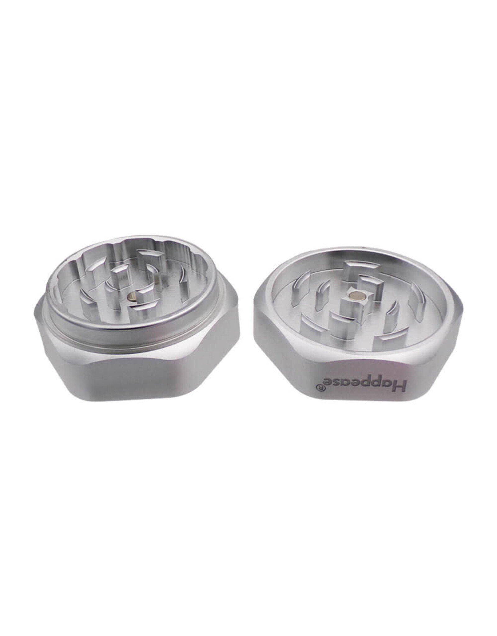 happease Katana Aluminium Grinder Silver 2 Parts – 60mm