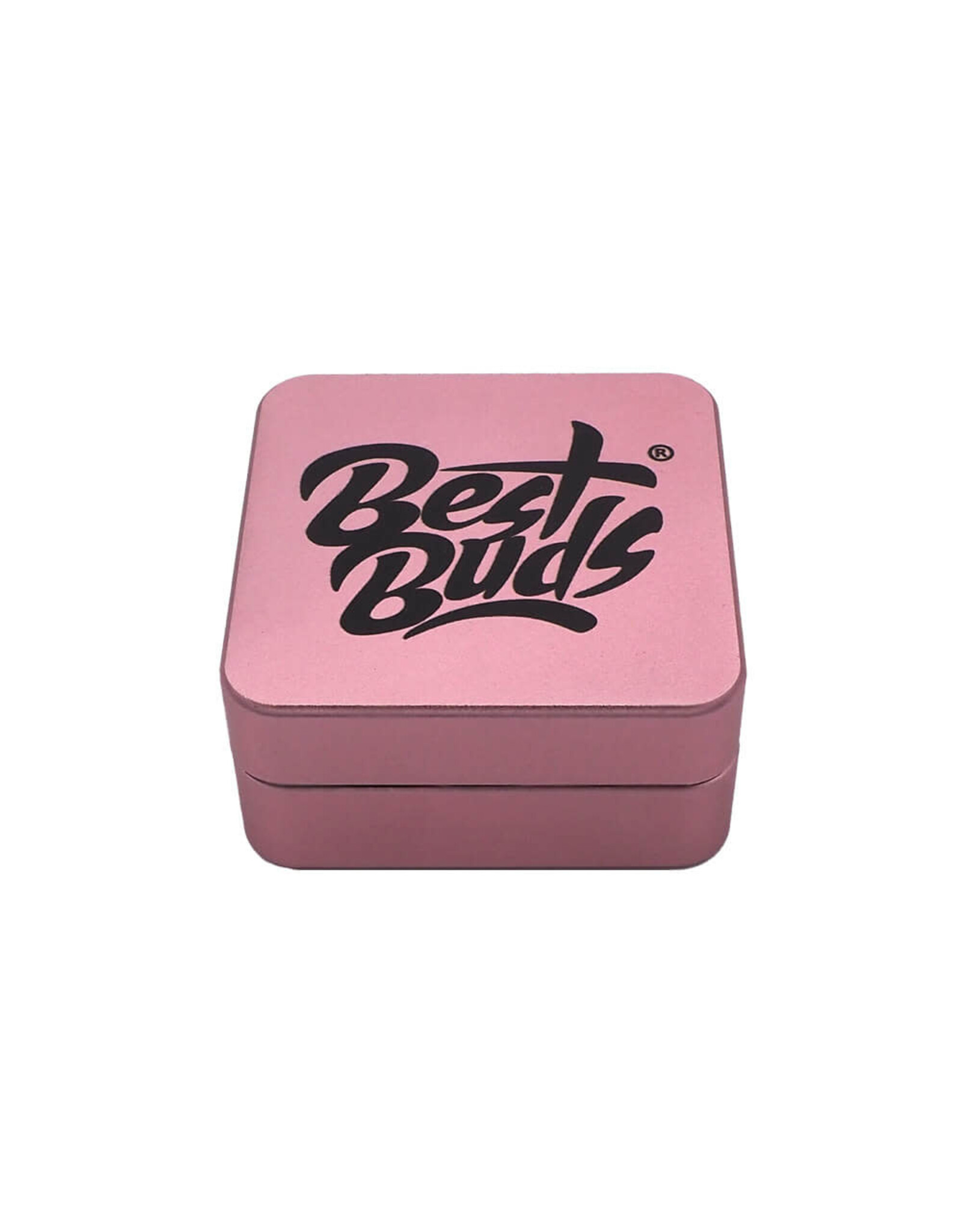 Best Buds Best Buds Flat Square Aluminium Grinder Flamingo 2 Parts (50mm)