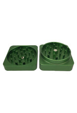 Best Buds Best Buds Flat Square Aluminium Grinder Grass 2 Parts (50mm)