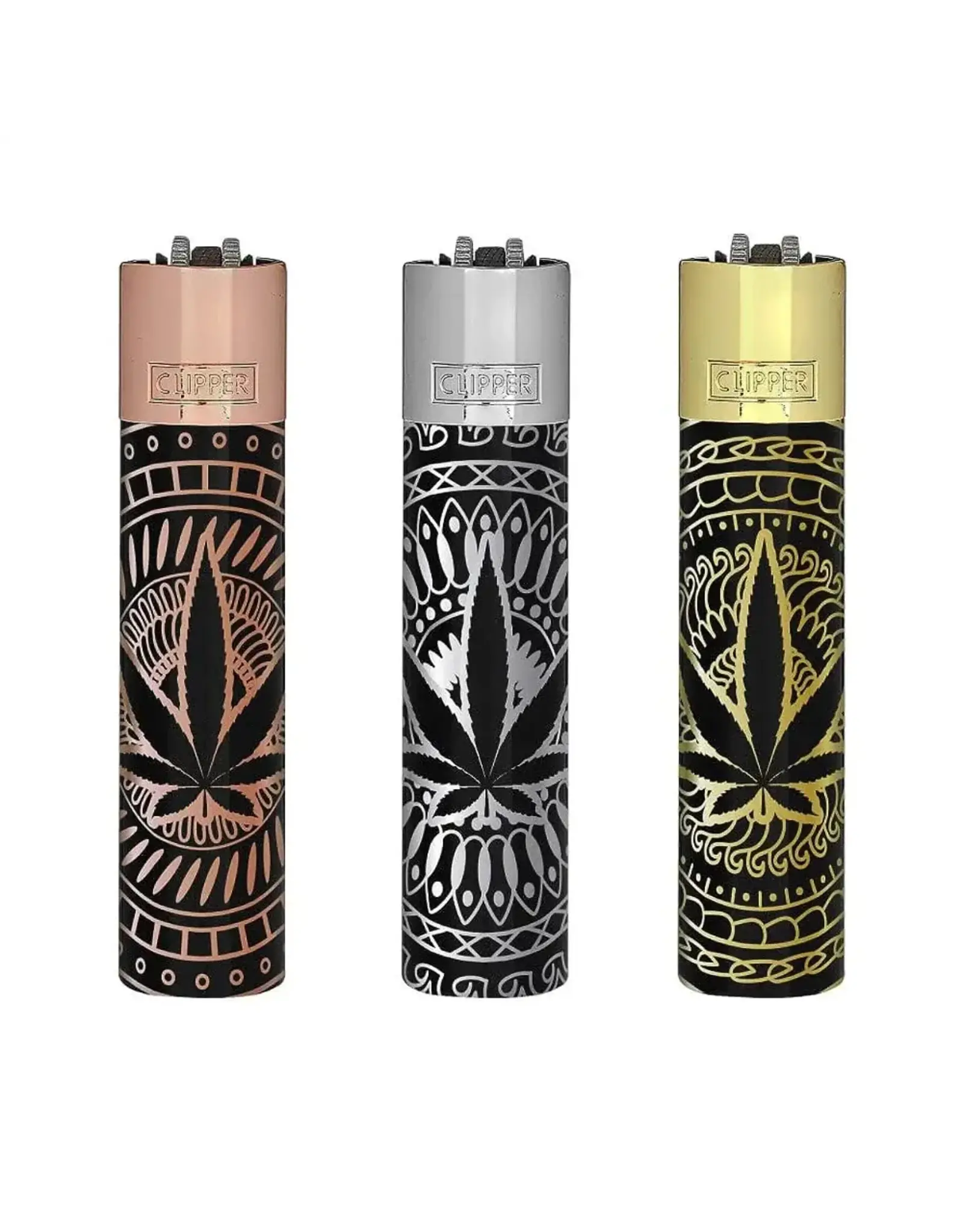 Clipper Premium Metal Lighters Leaves and Giftbox