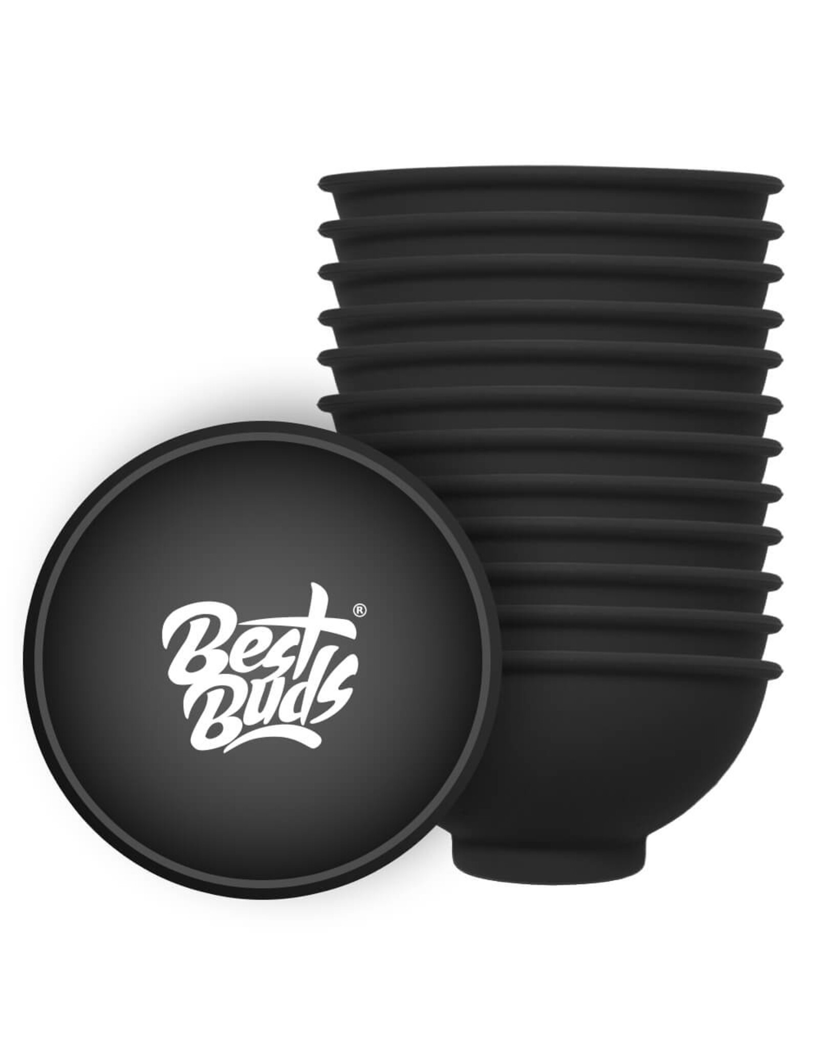 Best Buds Best Buds Silicone Mixing Bowl 7cm Black with White Logo