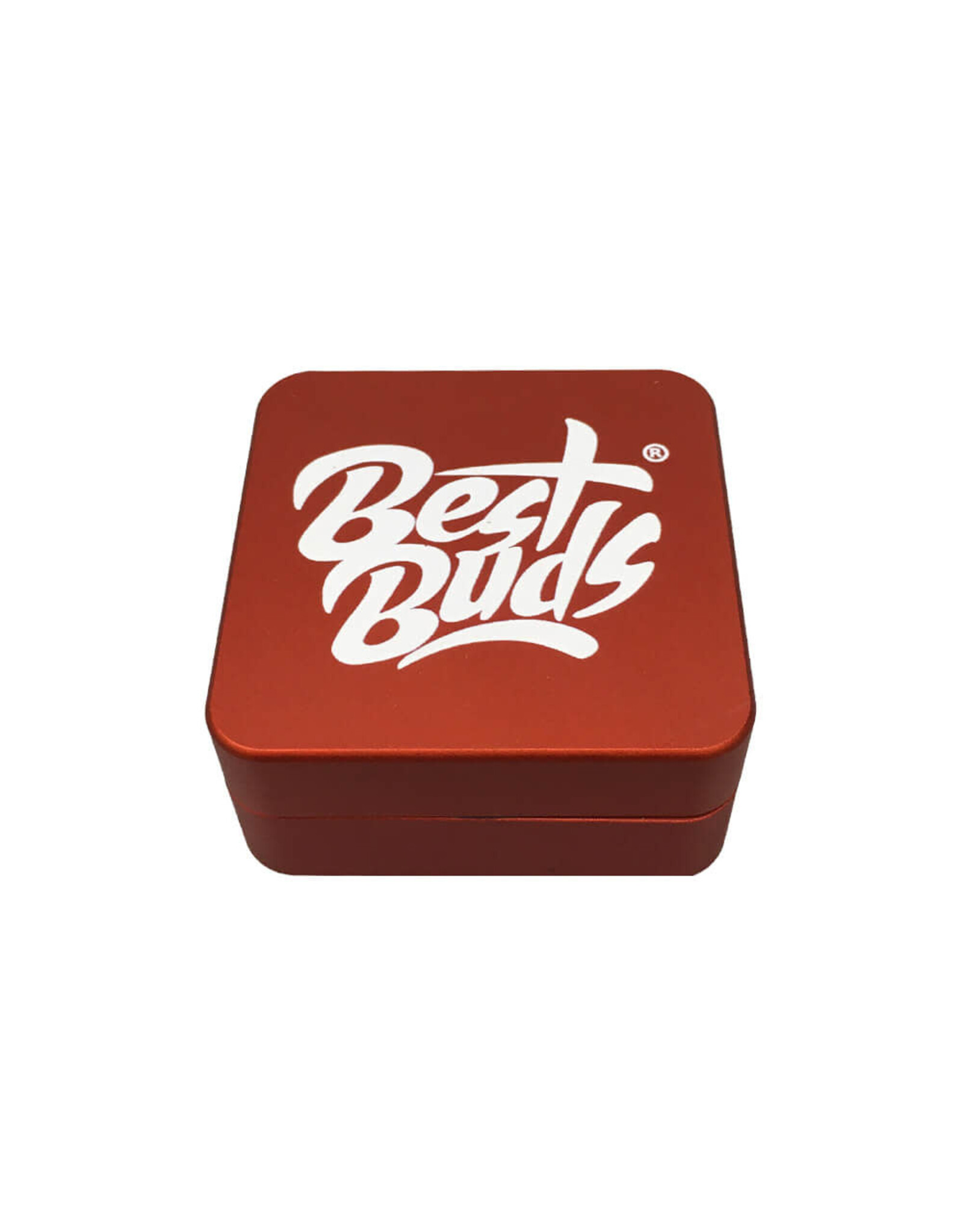 Best Buds Best Buds Flat Square Aluminium Grinder Rust 2 Parts (50mm)