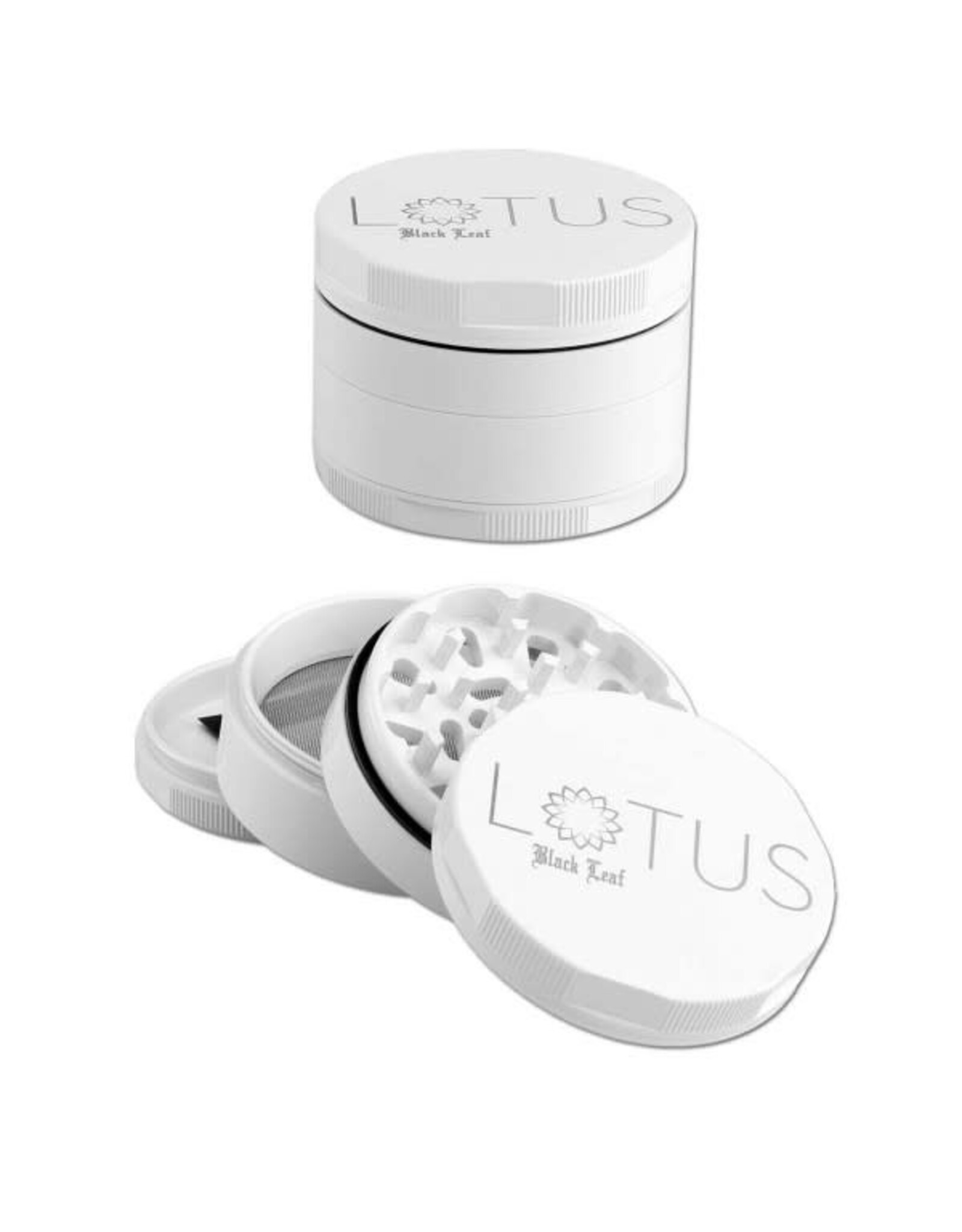 Black Leaf Black Leaf Lotus Grinder 4-part -white