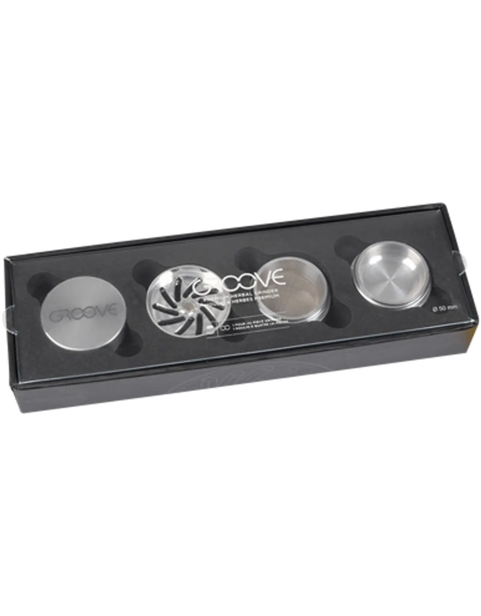 Groove Grinder 4 parts Silver 50 mm
