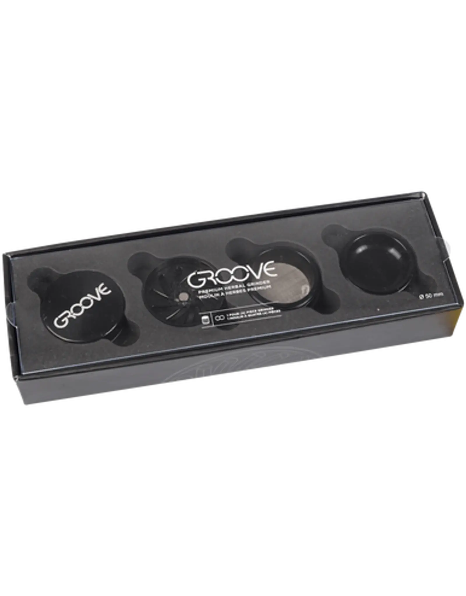 Groove Grinder 4 parts Black 50 mm