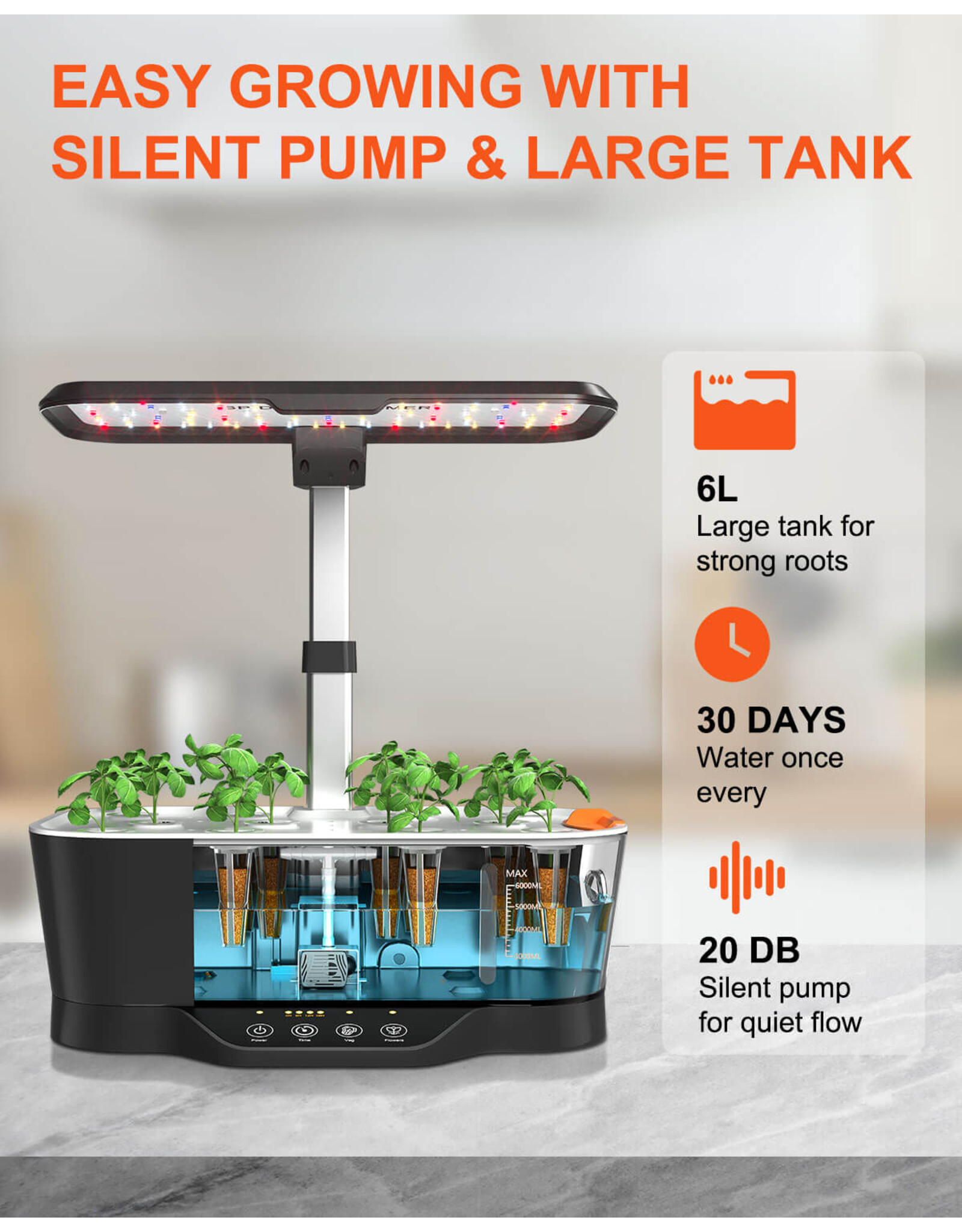 Spider Farmer Spider Farmer Smart  G12 Hydroponics Growing System  Herb Garden With APP & Wifi Controlled