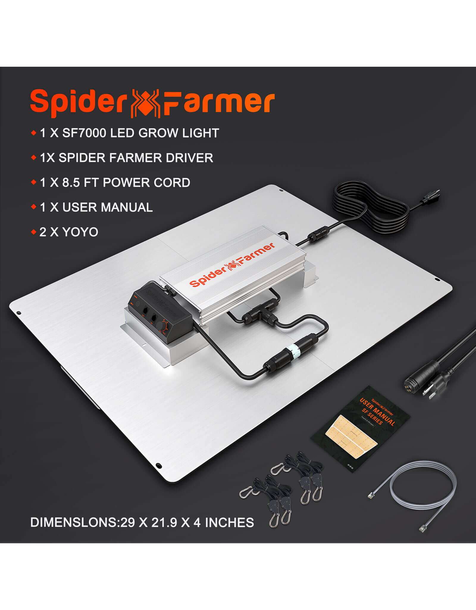 Spider Farmer Spider Farmer SF7000 LED lampe 650W pliable