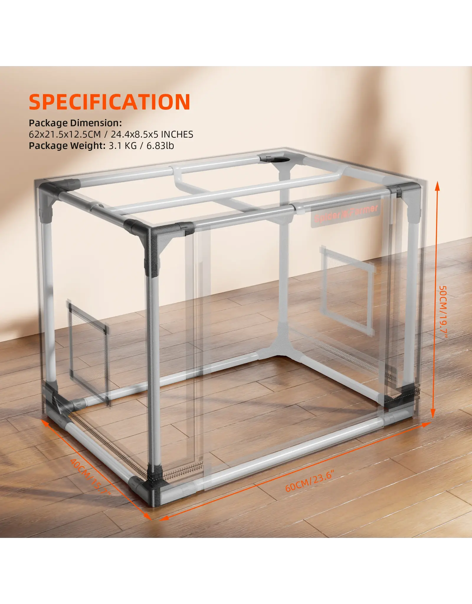 Spider Farmer Spider Farmer Grow Tent 60x40x50cm