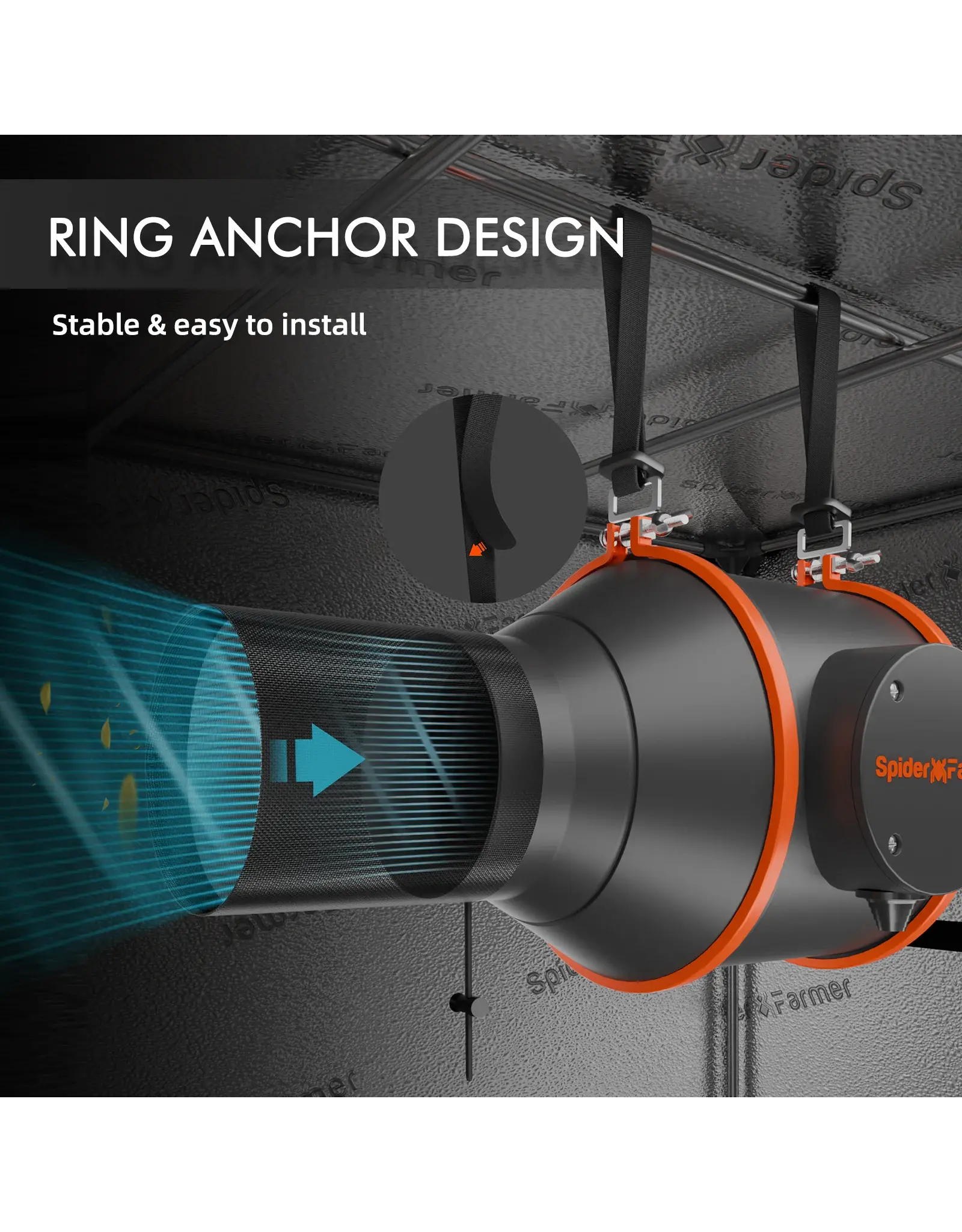 Spider Farmer Spider Farmer 4INCH  Inline Duct Fan with Temperature Humidity Controller 205CFM