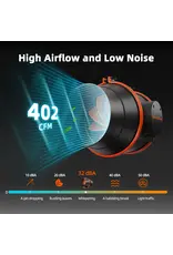 Spider Farmer Spider Farmer 6 INCH  Inline Duct Fan with Temperature Humidity Controller 205CFM