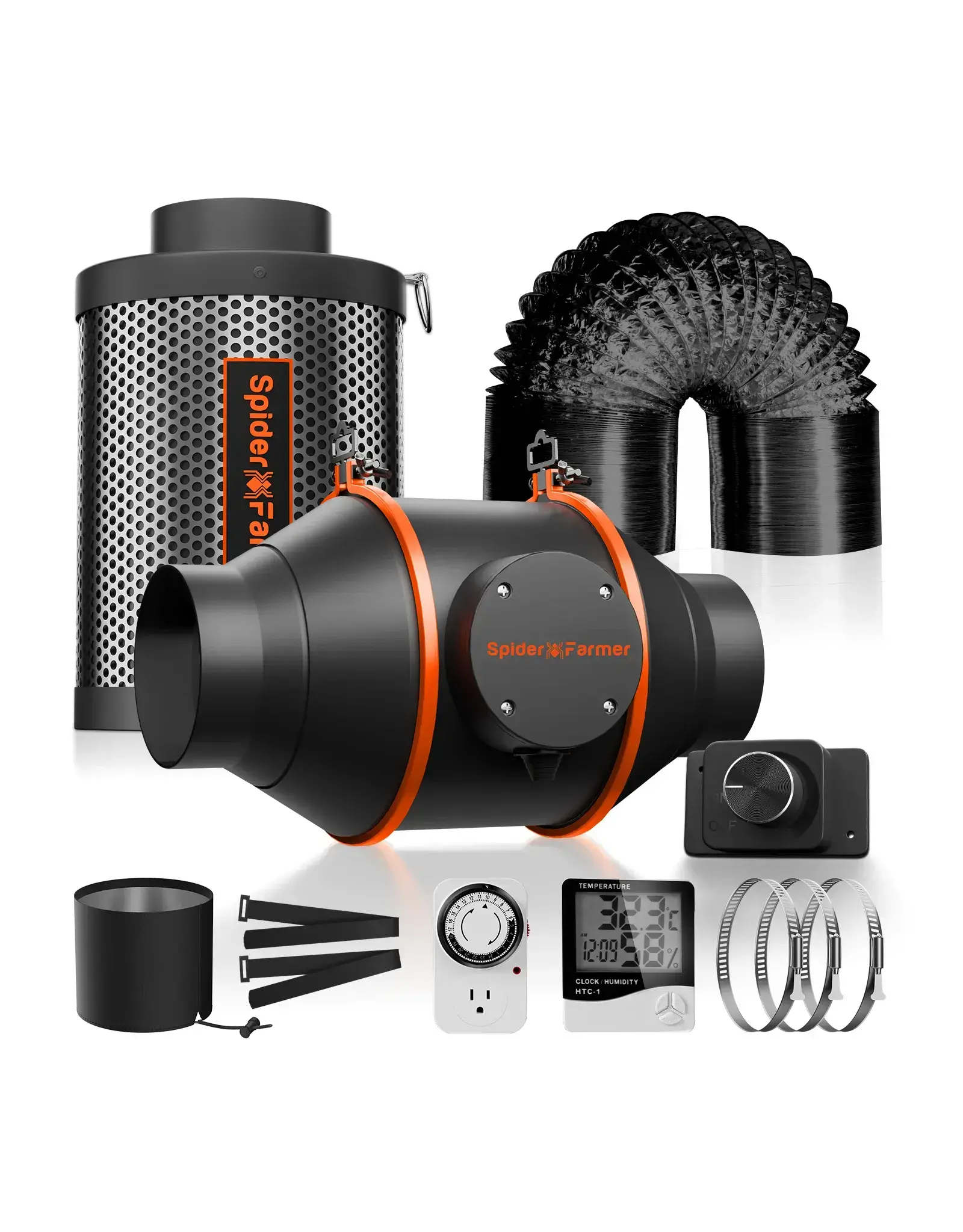 Spider Farmer Spider Farmer Inline Fan  4 Inch Speed Controller Kit
