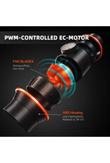 Spider Farmer Spider Farmer 6INCH  Inline Duct Fan with Temperature Humidity Controller 402 CFM  KIT