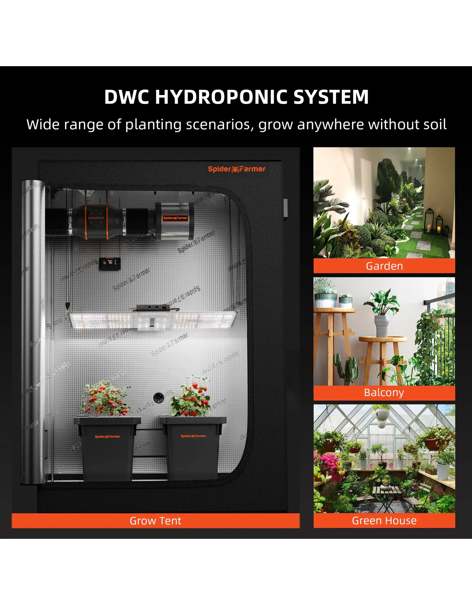 Spider Farmer Spider Farmer DWC Hydroponics Grow System   2 Buckets      Deep Water Culture