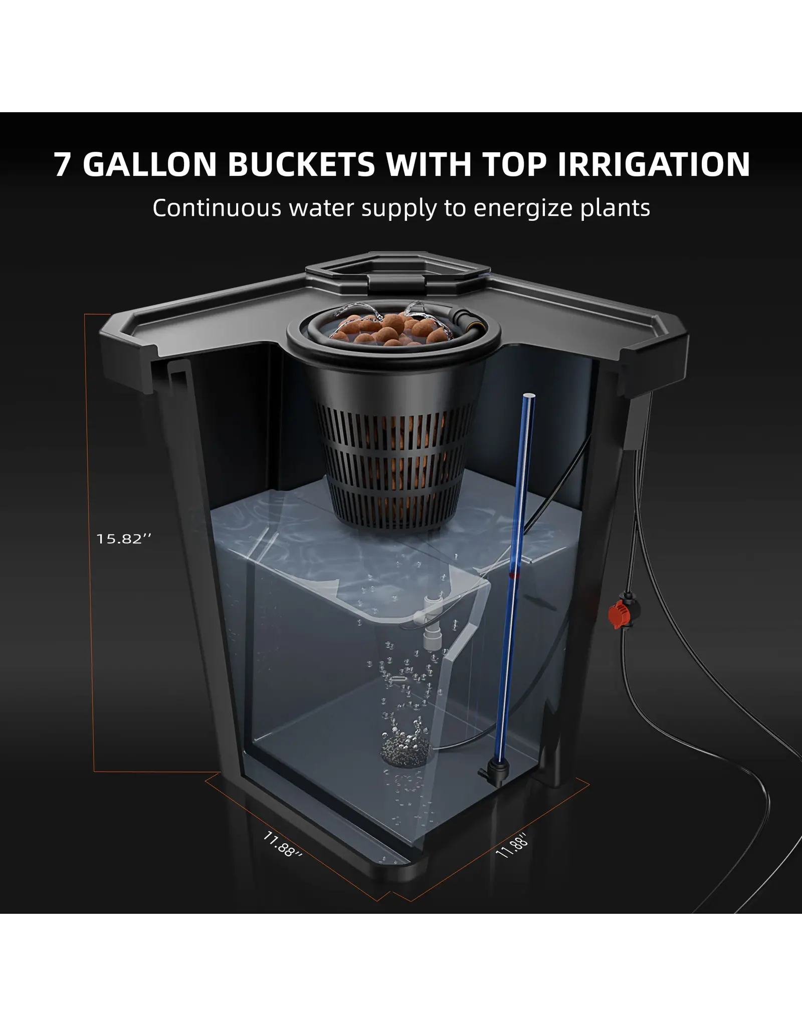 Spider Farmer Spider Farmer DWC Hydroponics Grow System   4 Buckets      Deep Water Culture