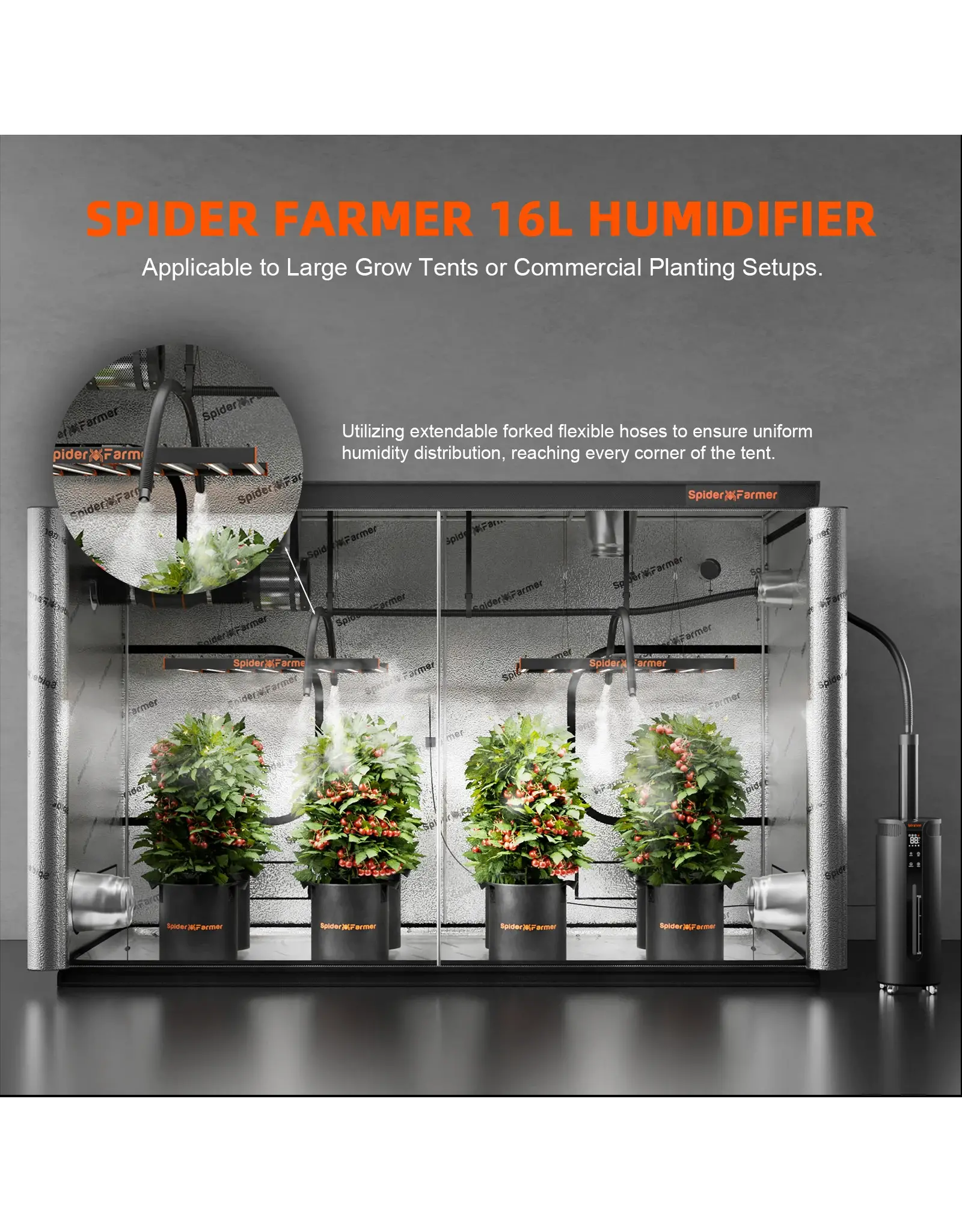 Spider Farmer Spider Farmer 16L Cool Mist Humidifier for Plants