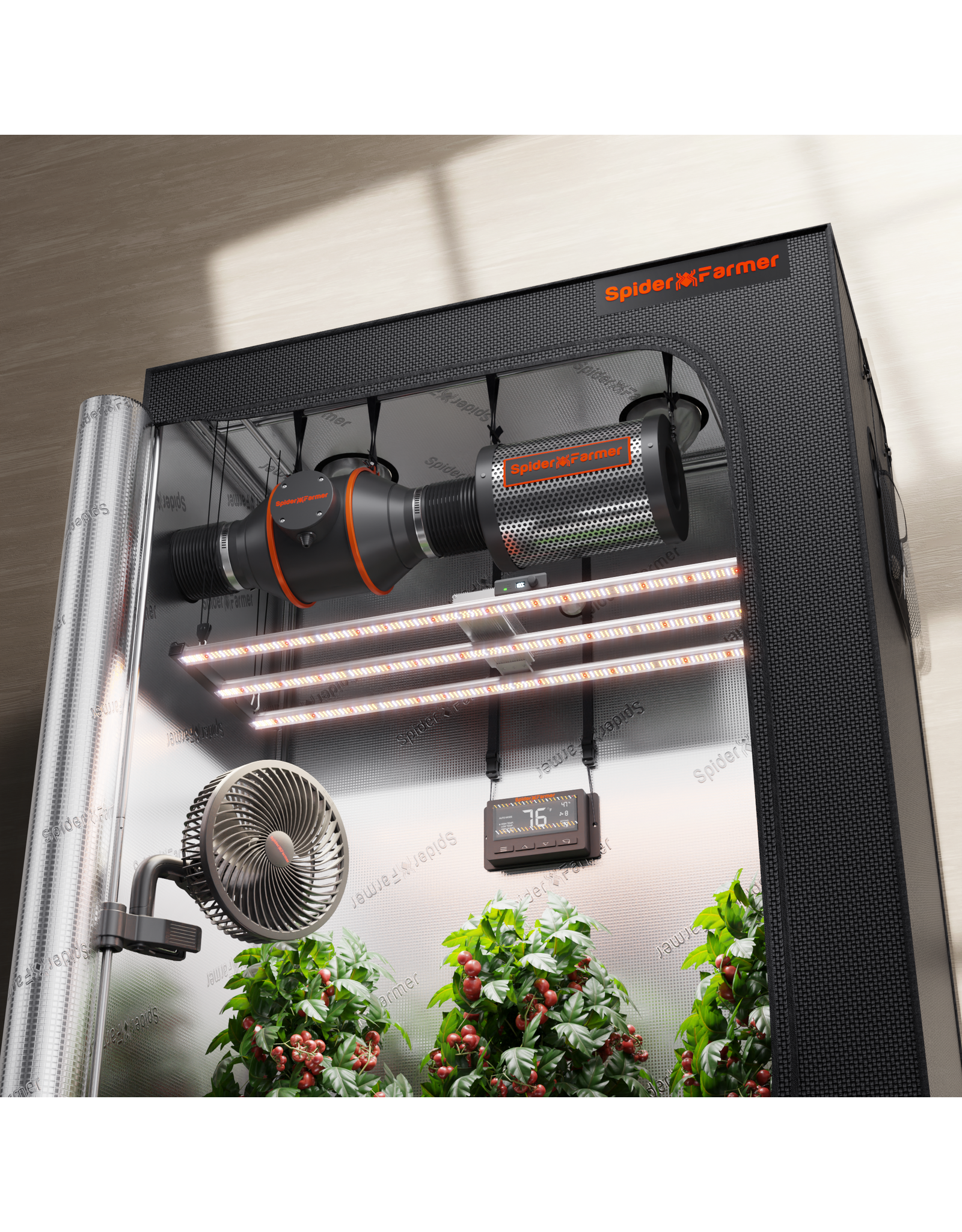 Spider Farmer Spider Farmer 70x140x200cm Complete Grow Tent Kit With Program  Controller G4500 (320W)