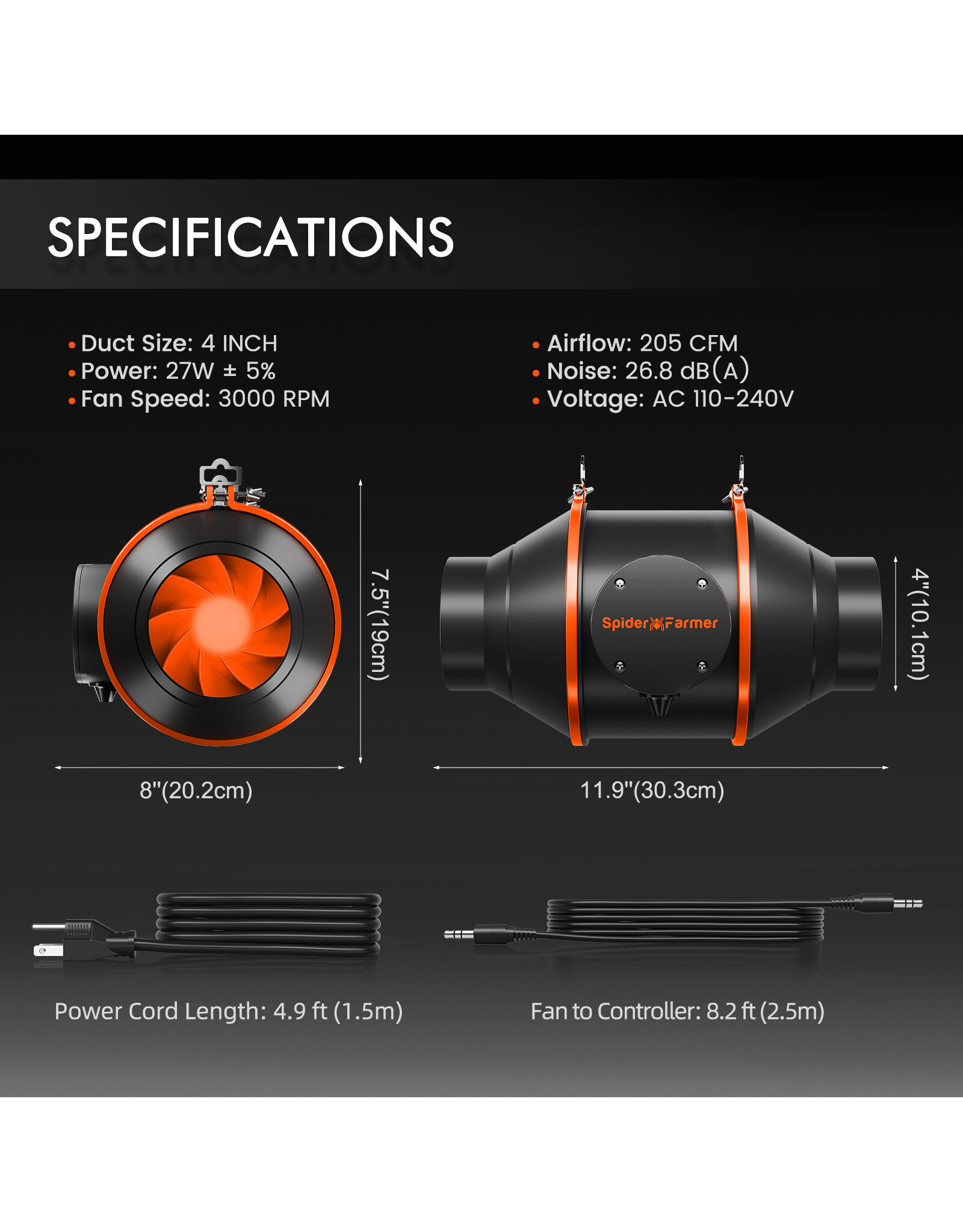 Spider Farmer Spider Farmer 90x90x180cm Complete Grow Tent Kit With Program  Controller  G 3000   (300W)