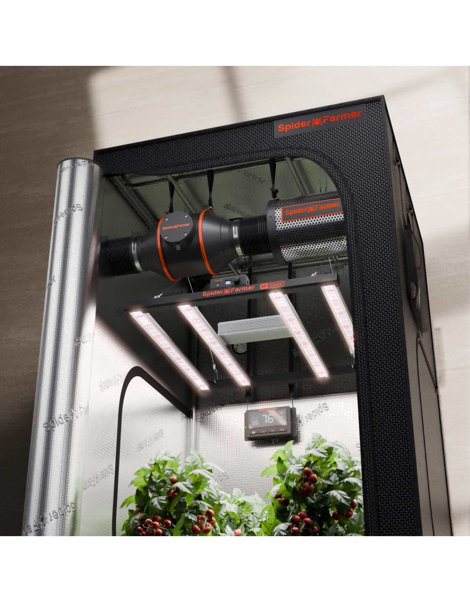 Spider Farmer Spider Farmer 90x90x180cm Complete Grow Tent Kit With Program  Controller  G 3000   (300W)