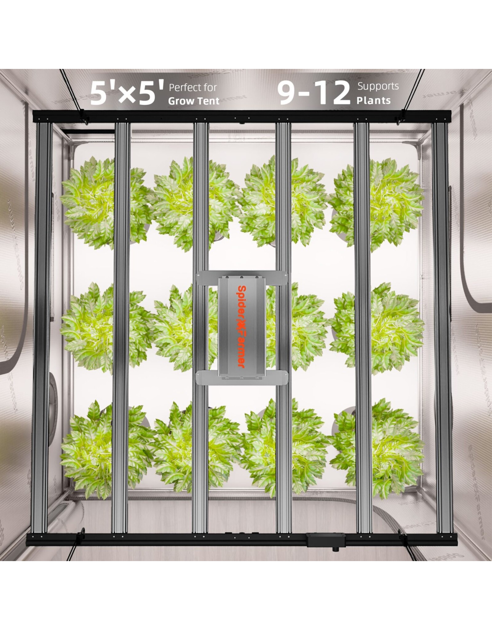 Spider Farmer Spider Farmer 150x150x200cm Complete Grow Tent Kit  With Program  Controller G8600(800W)
