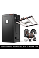 Spider Farmer Spider Farmer 90x90x180cm Complete Grow Tent Kit With Program  Controller SE 3000 (320W)