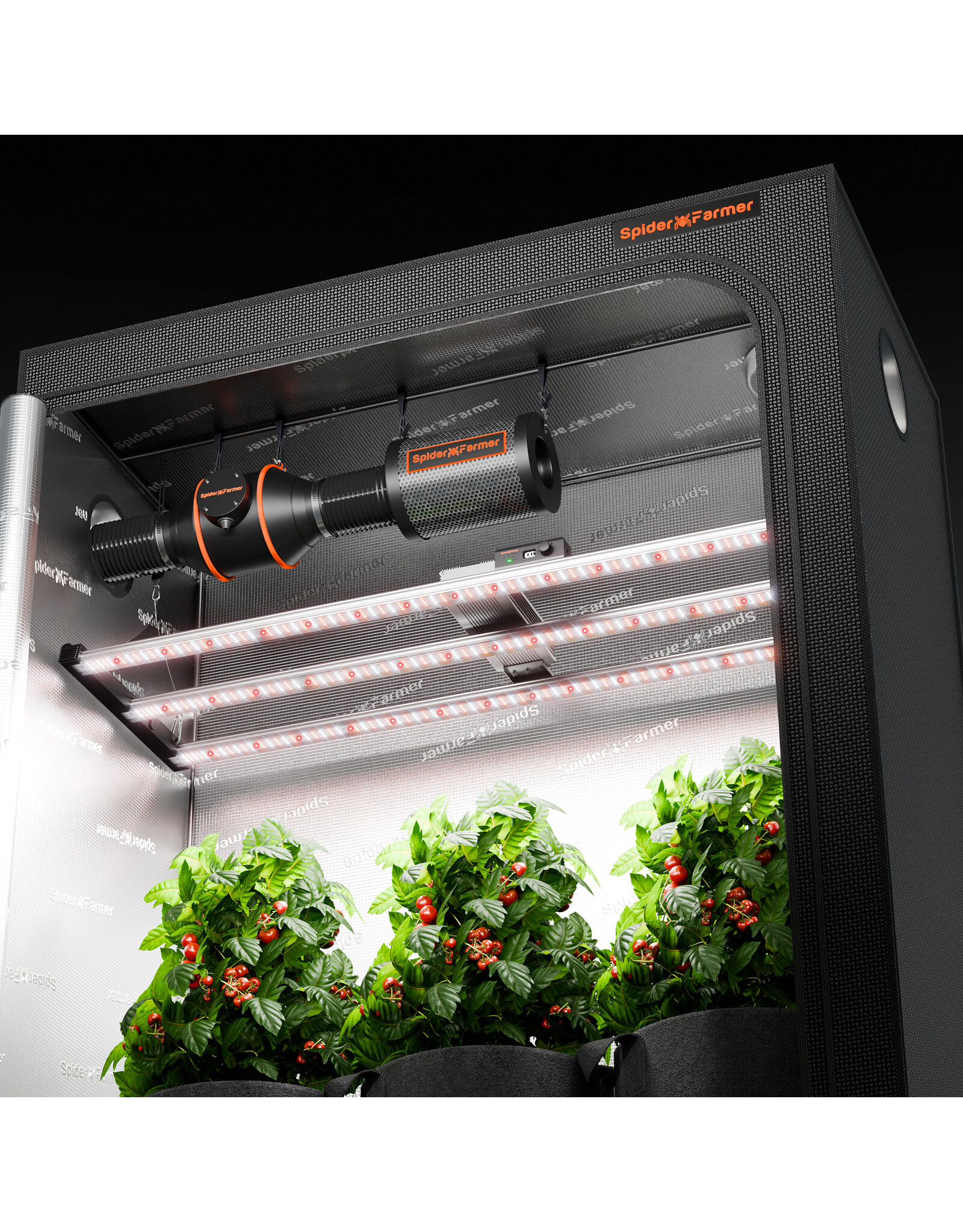 Spider Farmer Spider Farmer 140x70x200cm Complete Grow Tent Kit With Program  Controller SE 4500 (320W)