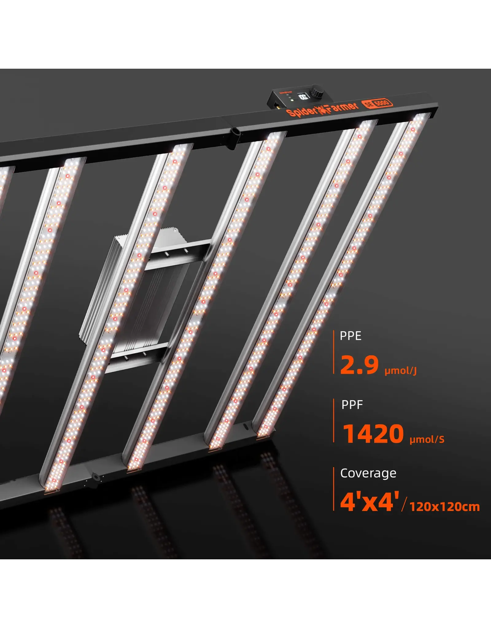 Spider Farmer Spider Farmer120x120x200cm Complete Grow Tent Kit With Program  Controller SE5000 (480W)