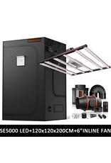 Spider Farmer Spider Farmer120x120x200cm Complete Grow Tent Kit With Program  Controller SE5000 (480W)