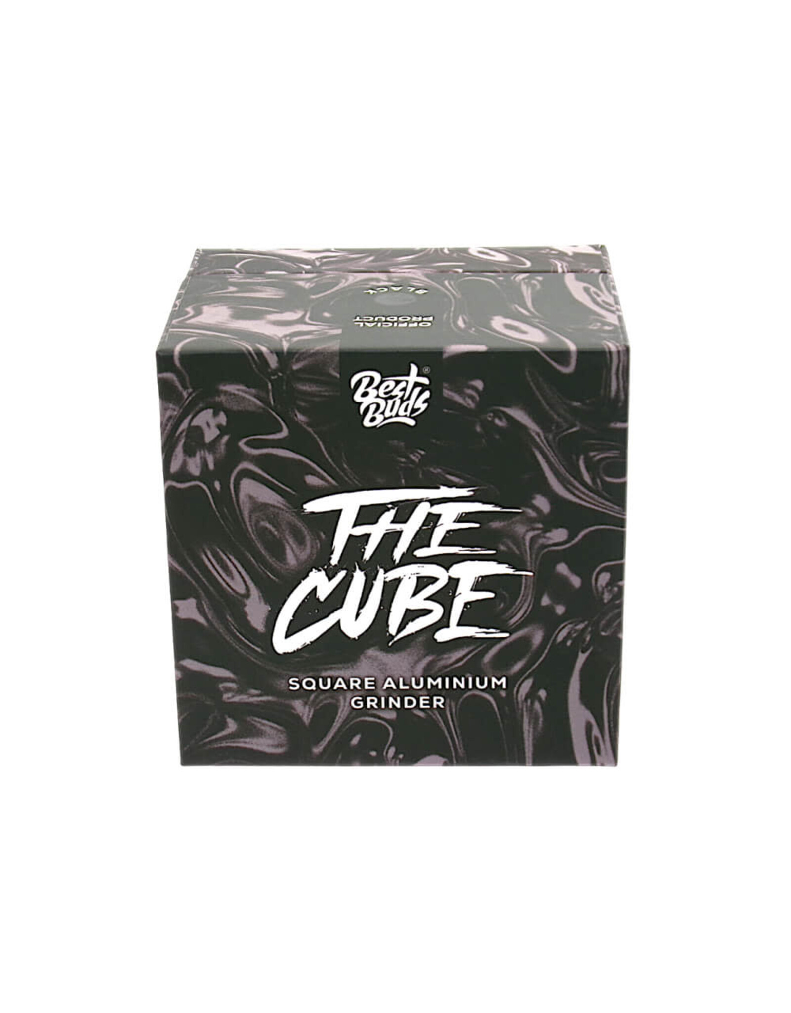 Best Buds Best Buds The Cube Aluminium Grinder Black 4 Parts (50mm)