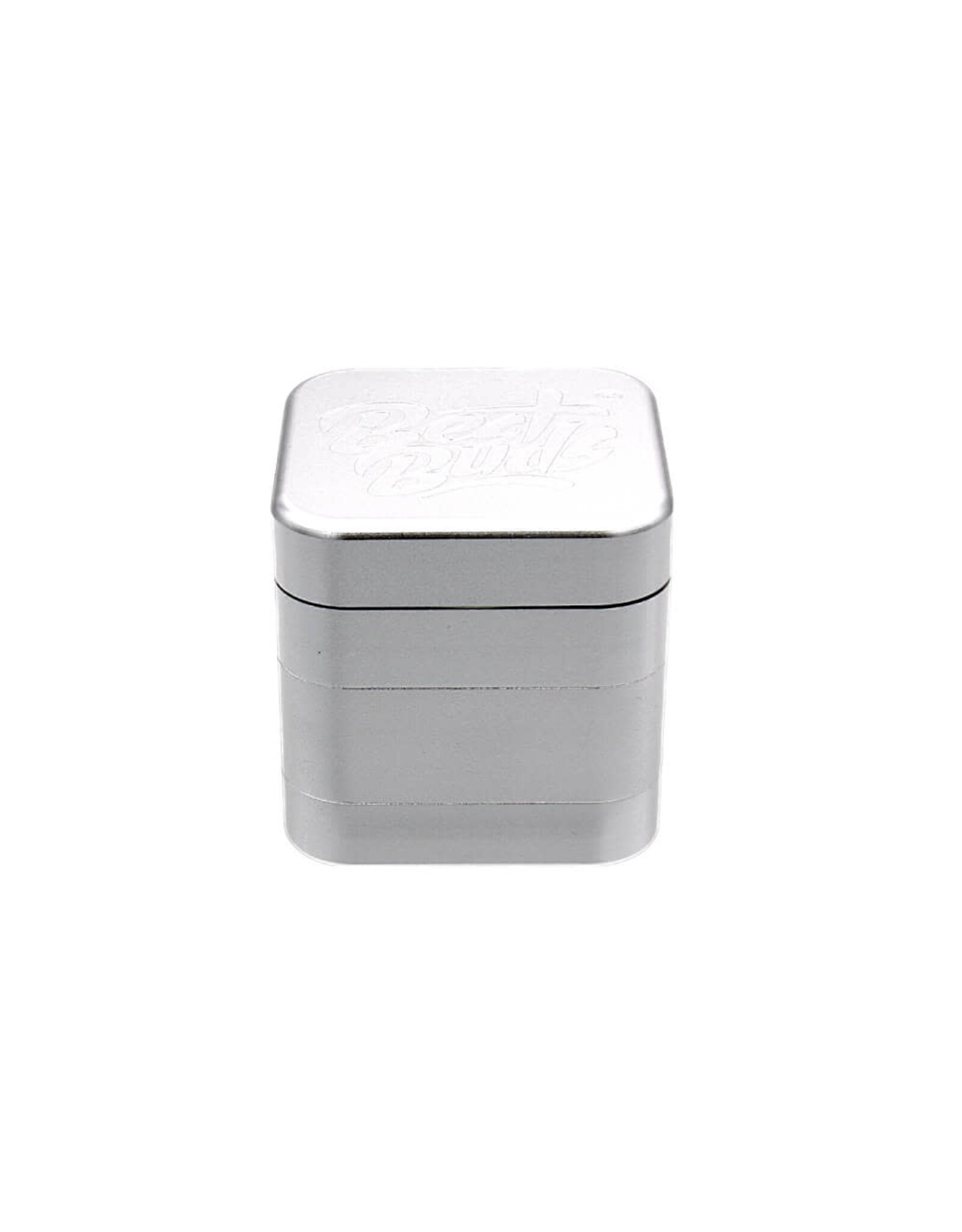 Best Buds Best Buds The Cube Aluminium Grinder Silver 4 Parts (50mm)