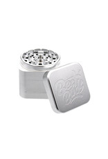 Best Buds Best Buds The Cube Aluminium Grinder Silver 4 Parts (50mm)