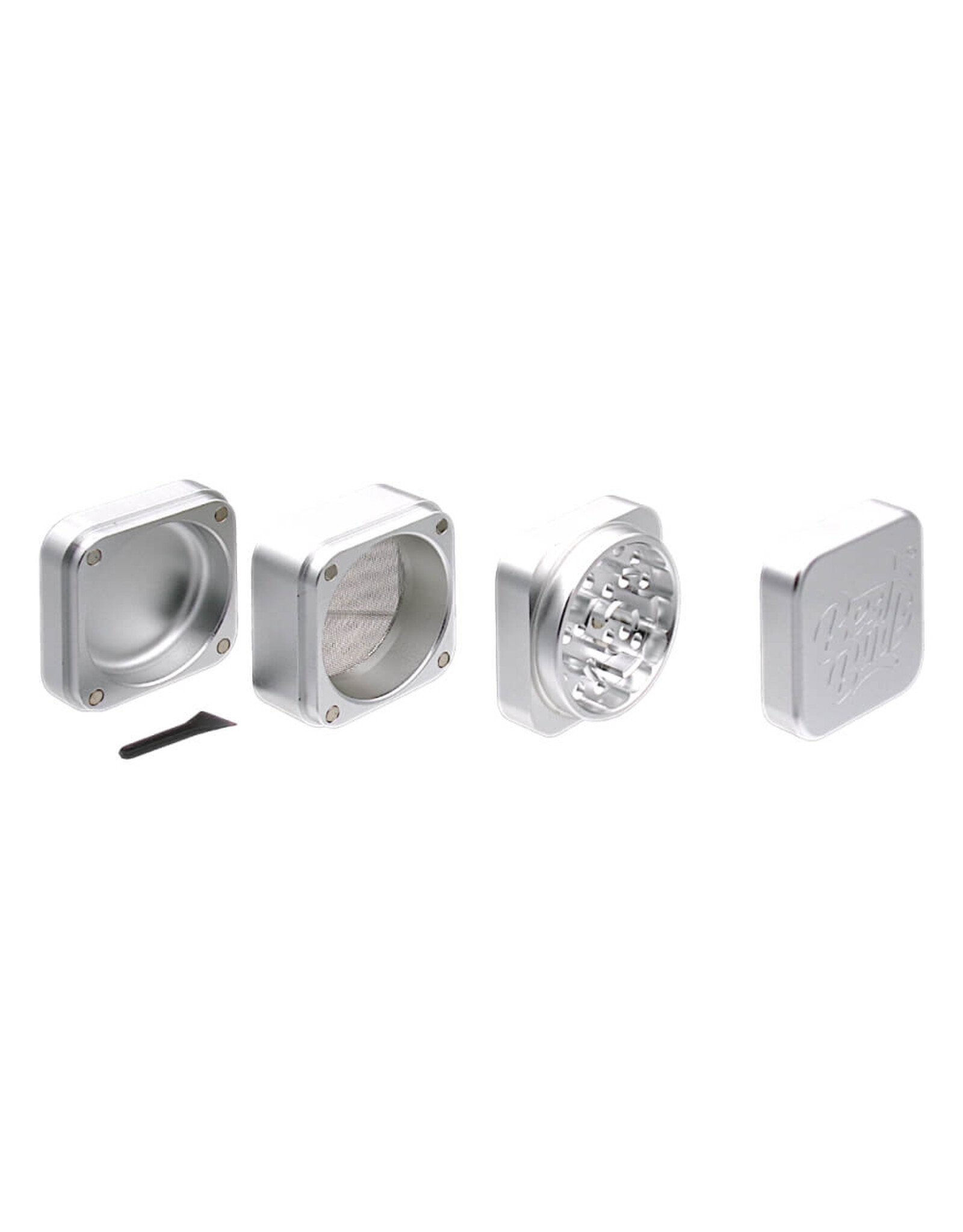 Best Buds Best Buds The Cube Aluminium Grinder Silver 4 Parts (50mm)