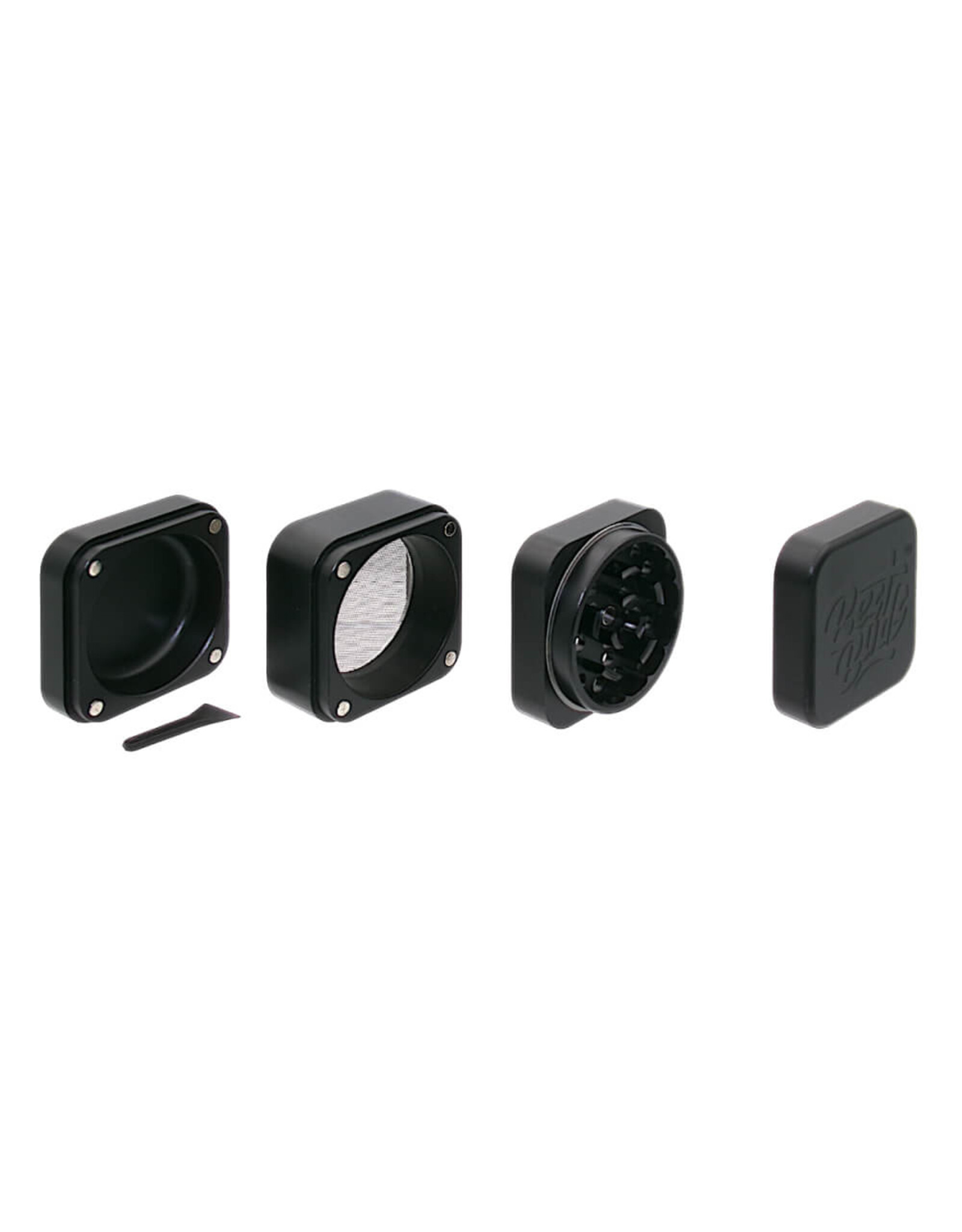 Best Buds Best Buds The Cube Aluminium Grinder Black 4 Parts (50mm)